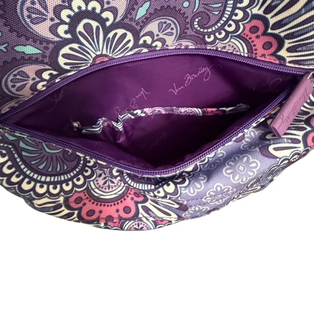 Vera Bradley Lilac Medallion Compact Backpack EUC